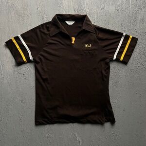 Vintage Nat Nast Bowling Shirt Brown 1970s Oemig's Sport Shop Stanley Deer